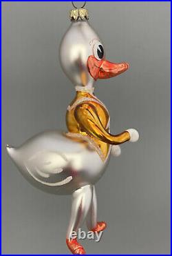 Christopher Radko Follow The Leader Gold Dewey Duck Ornament 1995