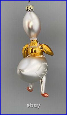 Christopher Radko Follow The Leader Gold Dewey Duck Ornament 1995