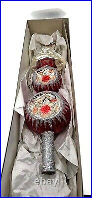 Christopher Radko Frosty Fields Finial German Christmas Tree Topper 1012047