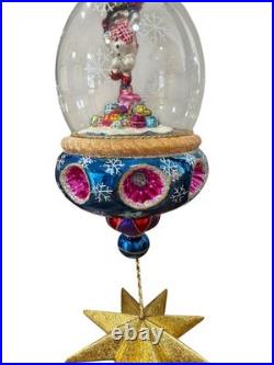Christopher Radko Frosty Jubilee Snowman Dome Ornament Reflector 1010187 RARE