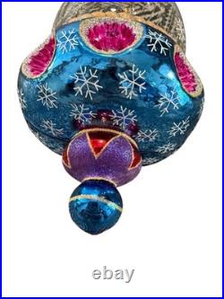 Christopher Radko Frosty Jubilee Snowman Dome Ornament Reflector 1010187 RARE