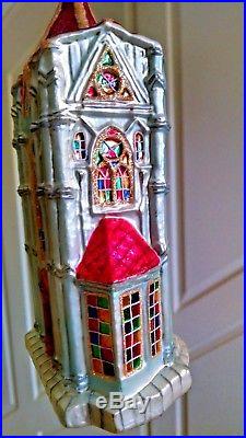 Christopher Radko GOTHIC GLORY Church Cathedral Towers Ornament Rare -STUNNING