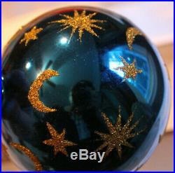 Christopher Radko Glass Christmas Ornament 1987 CELESTIAL Set of 3 Balls w Box