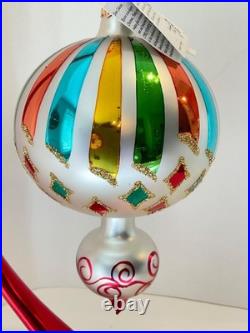 Christopher Radko Glass Christmas Ornament ALLEGRO Ball Drop 93-179-0