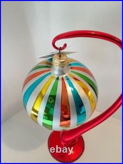 Christopher Radko Glass Christmas Ornament ALLEGRO Ball Drop 93-179-0