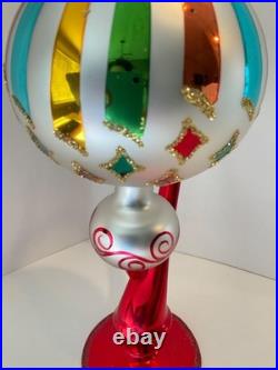 Christopher Radko Glass Christmas Ornament ALLEGRO Ball Drop 93-179-0