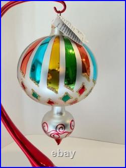 Christopher Radko Glass Christmas Ornament ALLEGRO Ball Drop 93-179-0