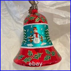 Christopher Radko Glass Christmas Ornament FANTASIA WINTER WONDER BELL