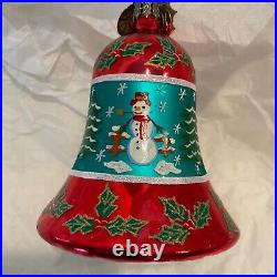 Christopher Radko Glass Christmas Ornament FANTASIA WINTER WONDER BELL