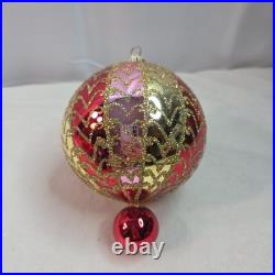 Christopher Radko Glass Christmas Ornament GILDED CHARMS Drop Ball 01-0345-0