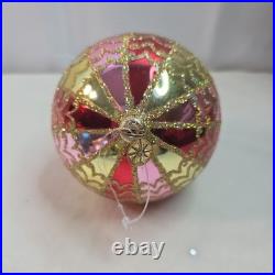 Christopher Radko Glass Christmas Ornament GILDED CHARMS Drop Ball 01-0345-0
