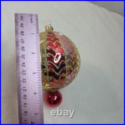 Christopher Radko Glass Christmas Ornament GILDED CHARMS Drop Ball 01-0345-0