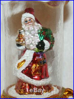 Christopher Radko Glass Christmas Ornament New CANDLE LIGHT KRINGLE Santa