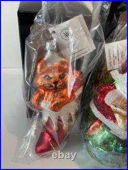 Christopher Radko Glass Christmas Ornaments Lot of 4 NWT and Boxed
