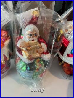 Christopher Radko Glass Christmas Ornaments Lot of 4 NWT and Boxed