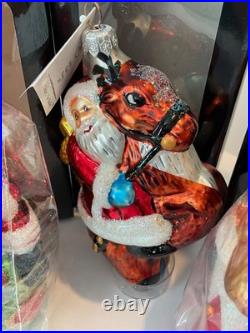 Christopher Radko Glass Christmas Ornaments Lot of 4 NWT and Boxed