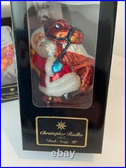 Christopher Radko Glass Christmas Ornaments Lot of 4 NWT and Boxed