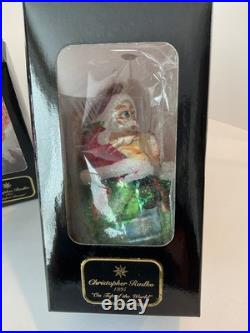 Christopher Radko Glass Christmas Ornaments Lot of 4 NWT and Boxed