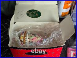 Christopher Radko Glass Domed Christmas Ornament CRYSTAL CANDY COTTAGE RARE 9