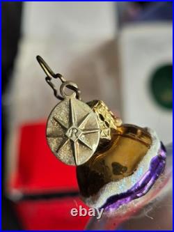 Christopher Radko Glass Domed Christmas Ornament CRYSTAL CANDY COTTAGE RARE 9