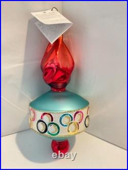 Christopher Radko Glass Ornament ETERNAL LAME OLYMPIC TORCH Drop Ball Prototype