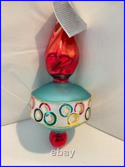 Christopher Radko Glass Ornament ETERNAL LAME OLYMPIC TORCH Drop Ball Prototype
