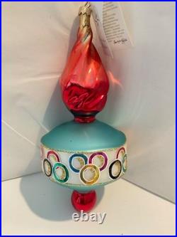 Christopher Radko Glass Ornament ETERNAL LAME OLYMPIC TORCH Drop Ball Prototype