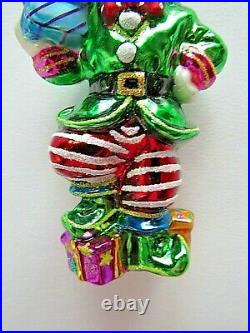 Christopher Radko Glass Ornament Signed Bill Rhodes Hand Painted Rabbit & Gifts