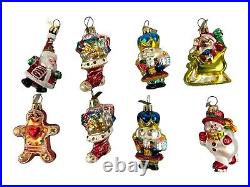 Christopher Radko Glass Ornaments 3 in Set Of 8 Retired Vintage Collection
