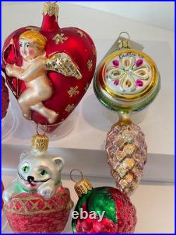 Christopher Radko Glass Ornaments Lot of 6 Most are 20+Years Old Mint Condition