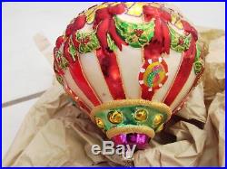 Christopher Radko Grand Gift Air Lift Balloon Glass Ornament 16 32/10000 with box
