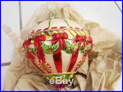 Christopher Radko Grand Gift Air Lift Balloon Glass Ornament 16 32/10000 with box