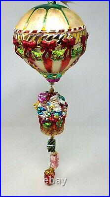Christopher Radko Grand Gift Air Lift Hot Air Balloon Christmas Ornament