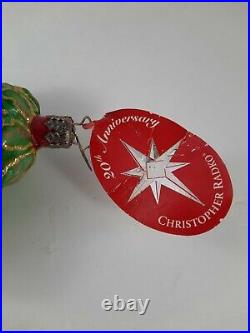 Christopher Radko Green Glass Ornament HOLLY JEAN GEM 20th Anniversary 5
