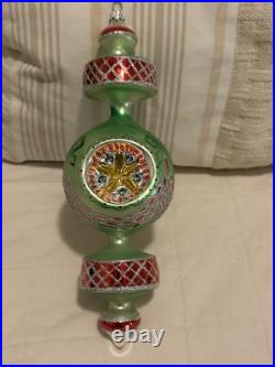 Christopher Radko Green Razzle Dazzle 11 Three Reflector Christmas Ornament 3