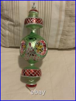 Christopher Radko Green Razzle Dazzle 11 Three Reflector Christmas Ornament 3
