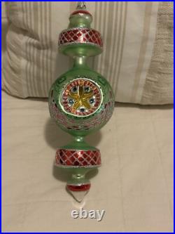 Christopher Radko Green Razzle Dazzle 11 Three Reflector Christmas Ornament 3