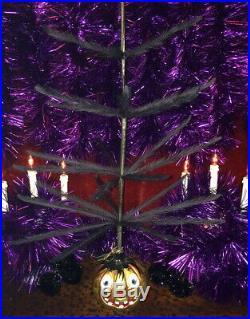 Christopher Radko Halloween Feather Tree & 13 Halloween Ornaments