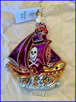 Christopher Radko Halloween Ghostly Galleon HTF Excellent Condition with tag