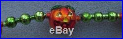 Christopher Radko Halloween Glass Ornament Garland Pumpkin Patch 3 Feet Long