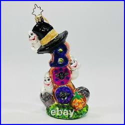Christopher Radko Halloween Ornament Boo Grave Tidings Ghost Glass Ornament Tag