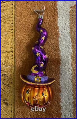 Christopher Radko Halloween Squiggle Squash 20th Anniversary Pumpkin Ornament