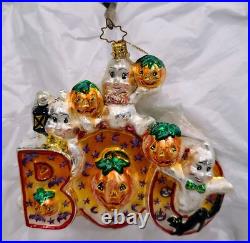 Christopher Radko Halloween THE BOO! BUNCH 3 GHOSTS 20TH ANNIVERSARY VERY RARE