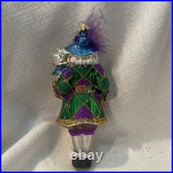 Christopher Radko Handmade Blown Glass Ornament Master of the Mardi Gras New