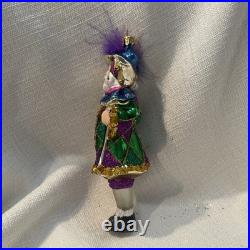 Christopher Radko Handmade Blown Glass Ornament Master of the Mardi Gras New