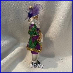 Christopher Radko Handmade Blown Glass Ornament Master of the Mardi Gras New