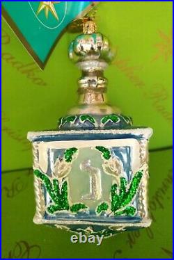 Christopher Radko Hanukkah Dreidel Dream Glass Ornament