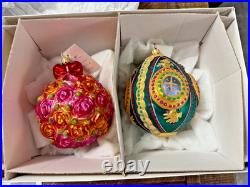 Christopher Radko Harold Lloyd Trust Ornaments -Complete Set of 2 1998