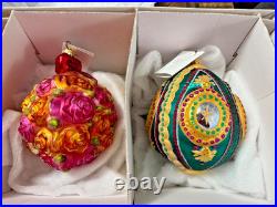 Christopher Radko Harold Lloyd Trust Ornaments -Complete Set of 2 1998