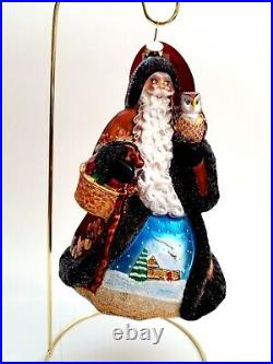 Christopher Radko Heart Of The Woodlands Santa #1020431 Elegant Santa & Owl